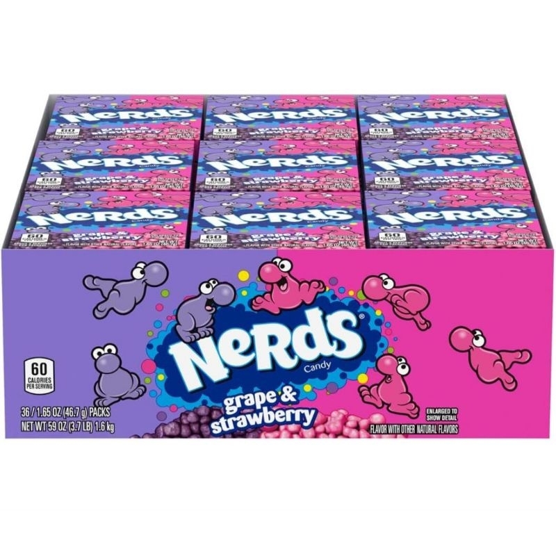 (ยกกล่อง) Nerds Candy Rainbow / Grape & Strawberry ของแท้จากอเมริกา