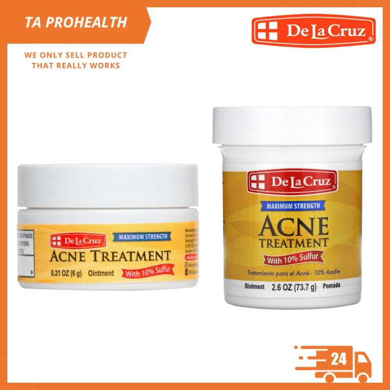 De La Cruz Acne Treatment Ointment with Sulfur 6g / 73.7g