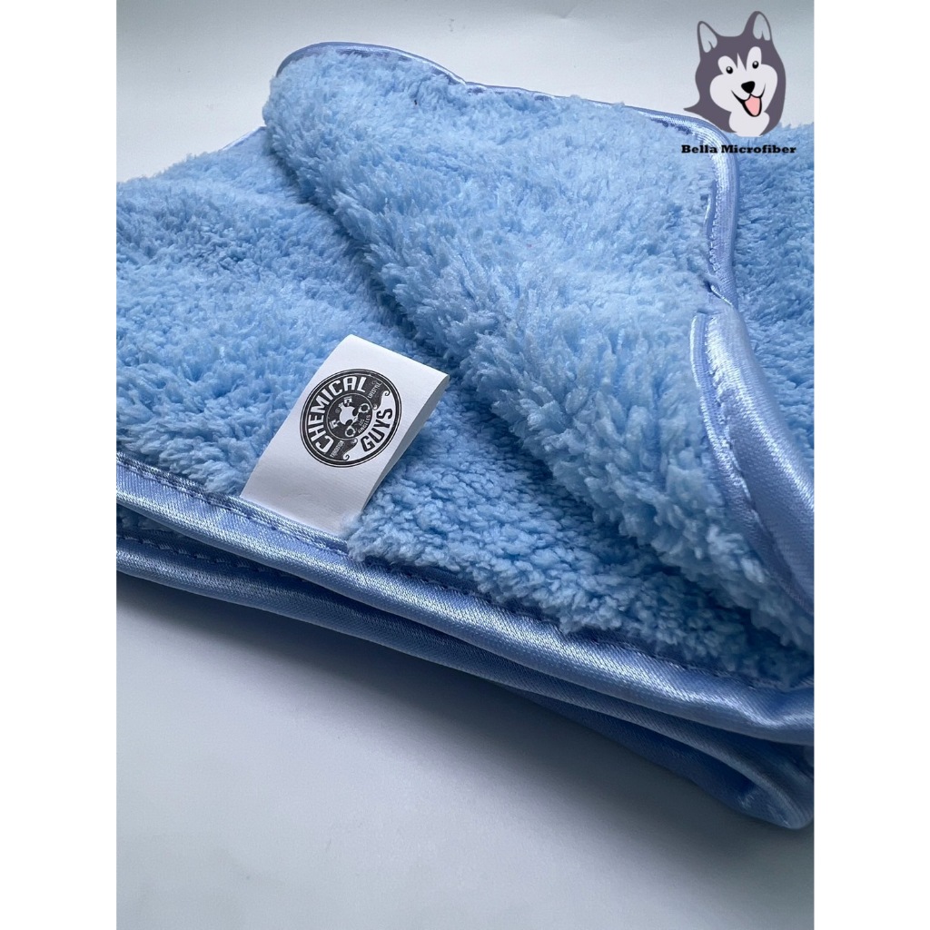 Chemical Guys Shaggy Fur-Ball Long Hair Towel 16*16" ผ้าไมโครไฟเบอร์สีฟ้าน้ำทะเล