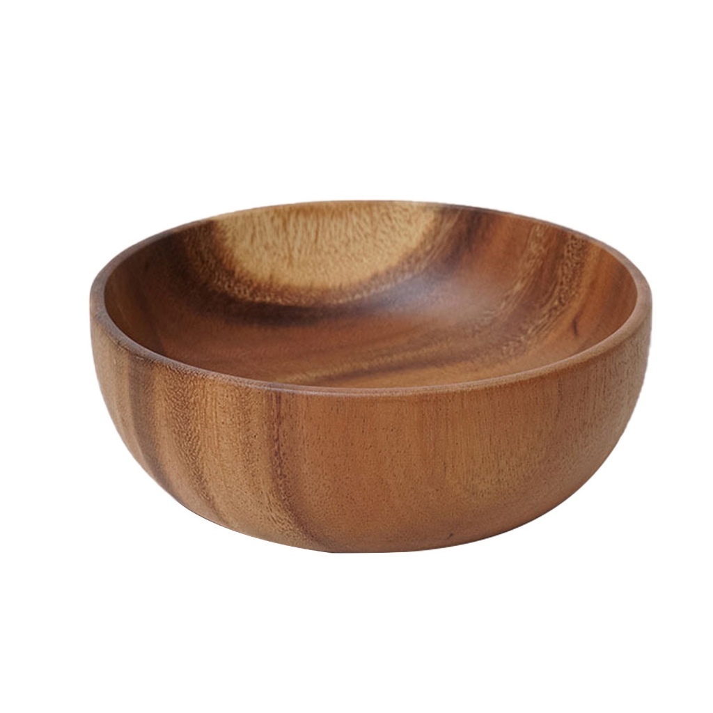 ชามไม้ทรงบอล ( ไม้ชิ้นเดียว ) l Acacia Wood Ball Bowl