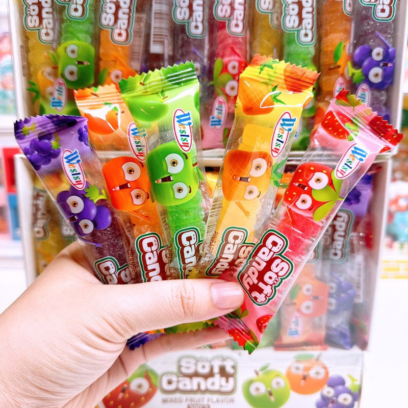 เยลลี่ผลไม้ 5 รส เคลือบน้ำตาล 1 แพ็ก 30 ชิ้น