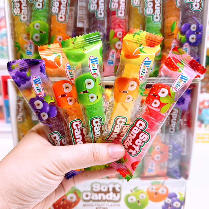 เยลลี่ผลไม้ 5 รส เคลือบน้ำตาล 1 เเพค 30 ชิ้น