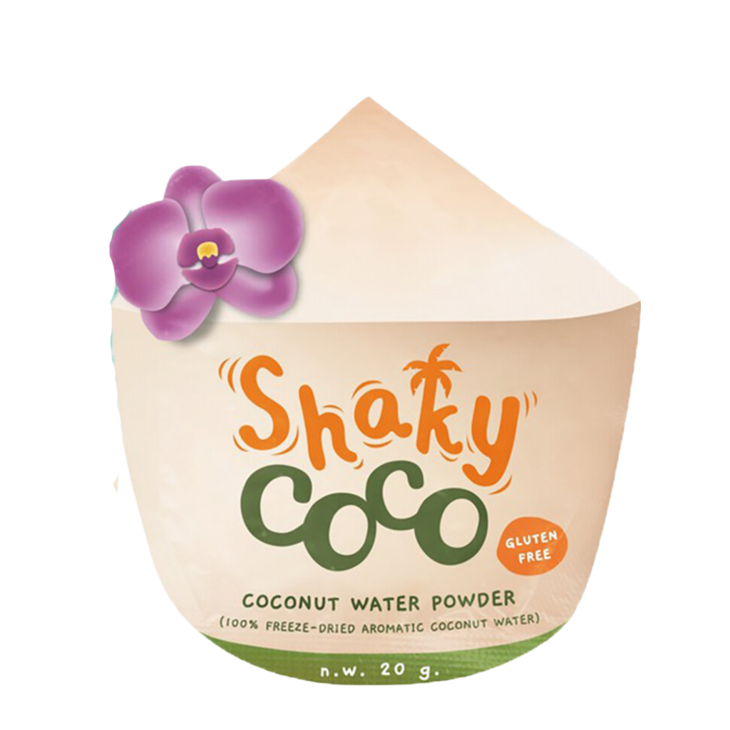 Shaky coco ผงน้ำมะพร้าวออแกนิคฟรีซดราย 100% 20g Organic coconut juice freeze dry powder
