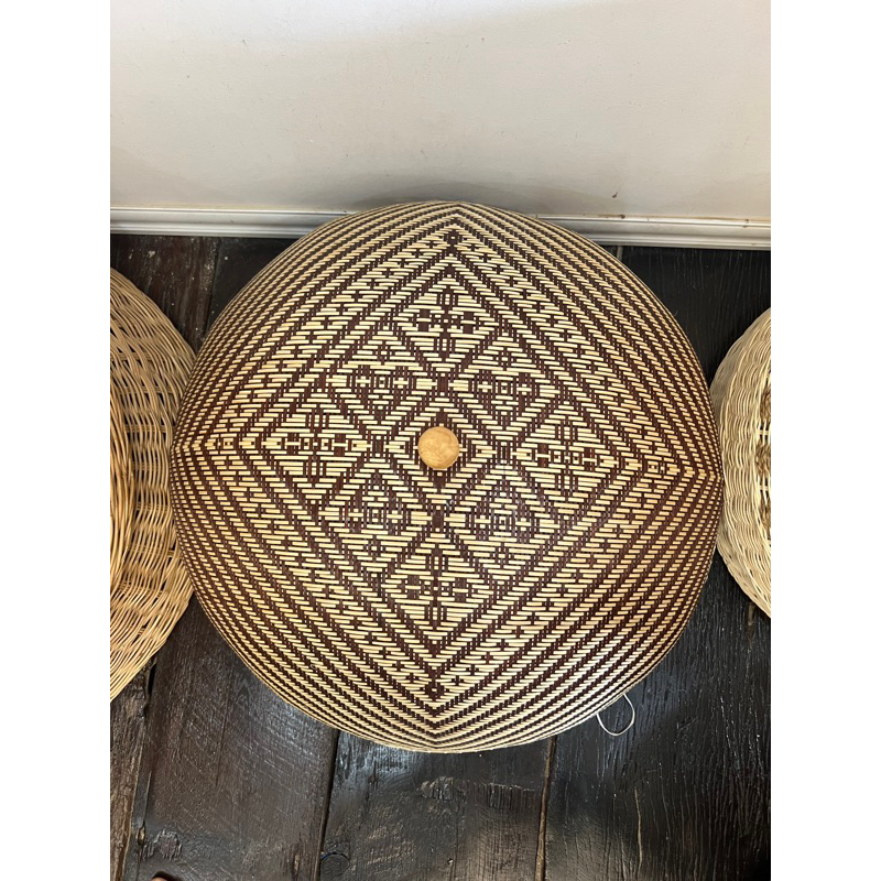 ฝาชี กันแมลง สานลายไทย ครอบอาหาร งานสานแบบละเอียด ขนาดใหญ่ - รูปที่ 4