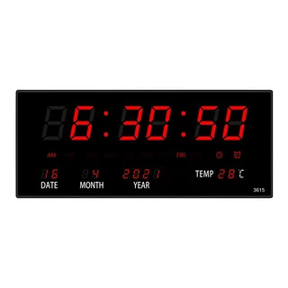 นาฬิกาดิจิตอล LED รุ่นJH-3615 แขวนติดผนัง Number ClockLED ขนาด 36x15x3CM พร้อมส่งฟรีหัวชาทและอะแดปเตอร์