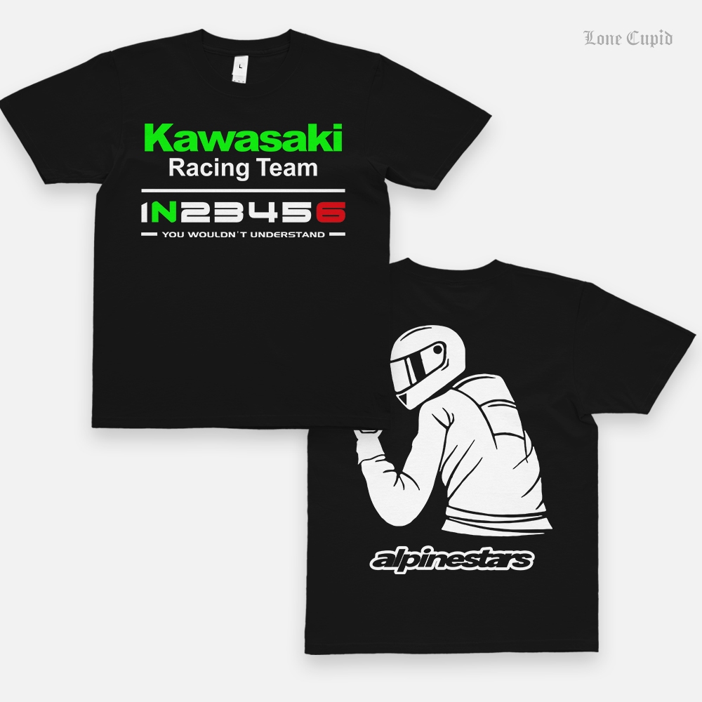 สไตล์ใหม่ T-shirt  KAWASAKI Racing Team ALPINE Star Man Fan เสื้อยืดสตรีทไซส์ S-3Xl แขนสั้น