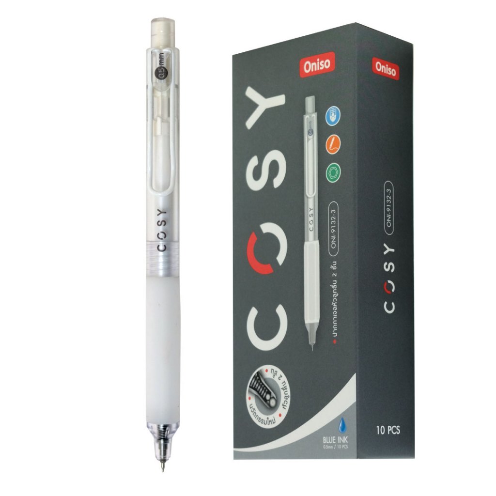 ปากกาเจล Oniso รุ่น COSY 9132 ขนาด 0.5 มม. และไส้ปากกา
