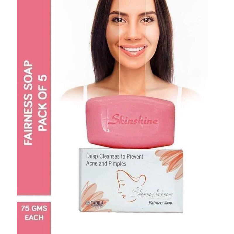 Skinshine fairness face wash soap deep cleanses to prevent acne and pimples soap