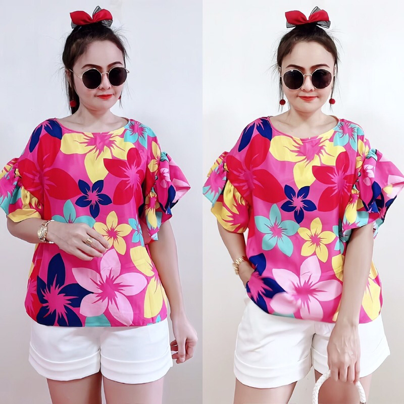 เสื้อแฟชั่นโบฮีเมียน แขนระบายใส่สบายแมทช์ง่ายๆตามสไตส์สาวๆ