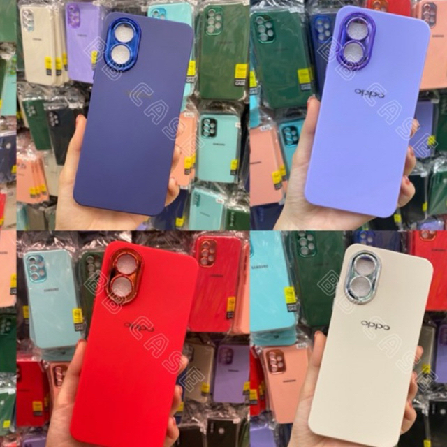 เคสกำมะหยี่สีพื้นโครเมี่ยมกล้อง รุ่น OPPO Reno7(5G)/Reno8(5G)/Reno7Z/8Z/Reno8T/Reno6Z/ ตรงรุ่น(มี8สี) สินค้าพร้อมจัดส่ง
