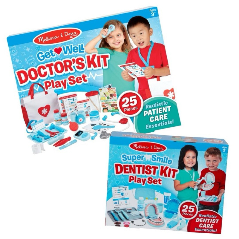 Melissa & Doug - Get Well Doctor's Kit Play Set เซ็ทอุปกรณ์คุณหมอ ของเล่นเด็กอย่างดี หลากรุ่น 8569/30601