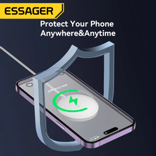 ESSAGER 15W ชาร์จไร้สายเร็ว สำหรับ for iP 14/13/12 Pro Max ที่รองรับ Qi ระบบ