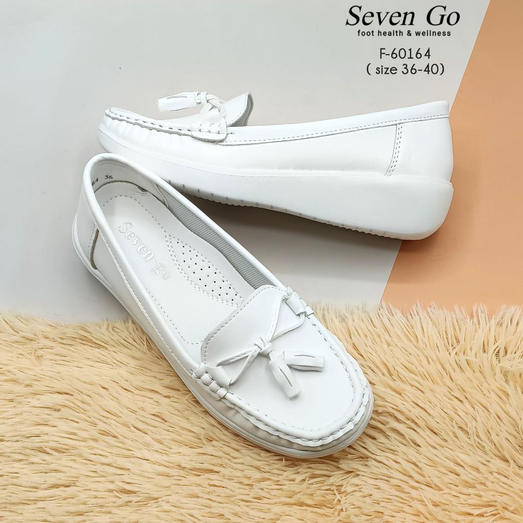 รองเท้าพยาบาล Sevengo รุ่นพื้น สูง1.5 นิ้ว F60164  รองเท้าพยาบาลสีขาว