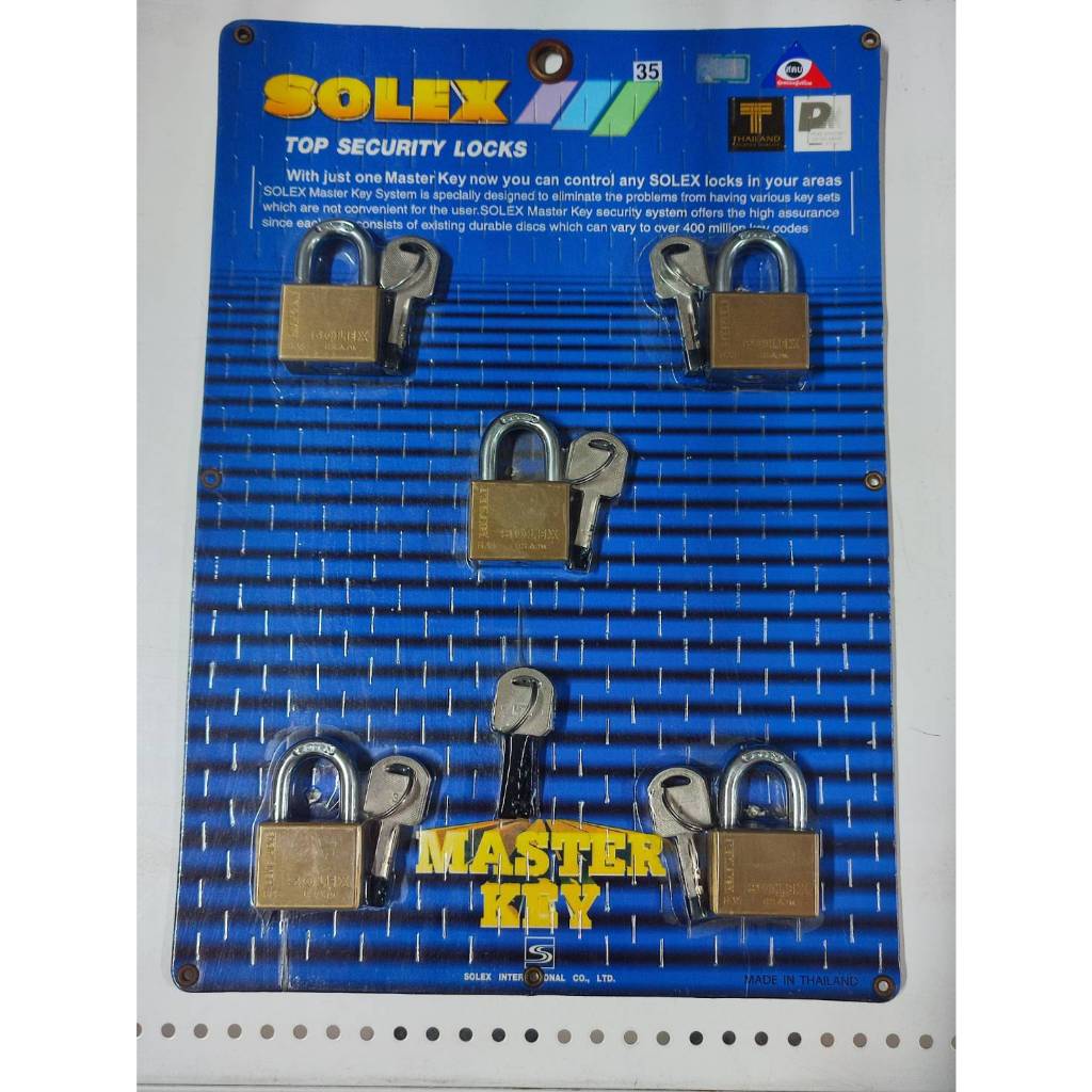 Solex ชุดแม่กุญแจ Master Key ระบบลูกปืน 5 ตัวชุด ขนาด 35-50mm ของแท้