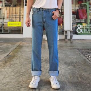 Golden Zebra Jeans กางเกงยีนส์ชายผ้าไม่ยืดทรงขากระบอกเอวเล็ก…