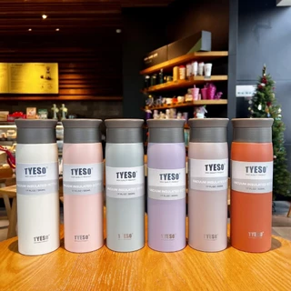 TYESO แก้วเก็บอุณภูมิ 500ML แก้วกาแฟ กระติกน้ำสูญญากาศ ความเย็นของแท้แก้วสแตนเลส