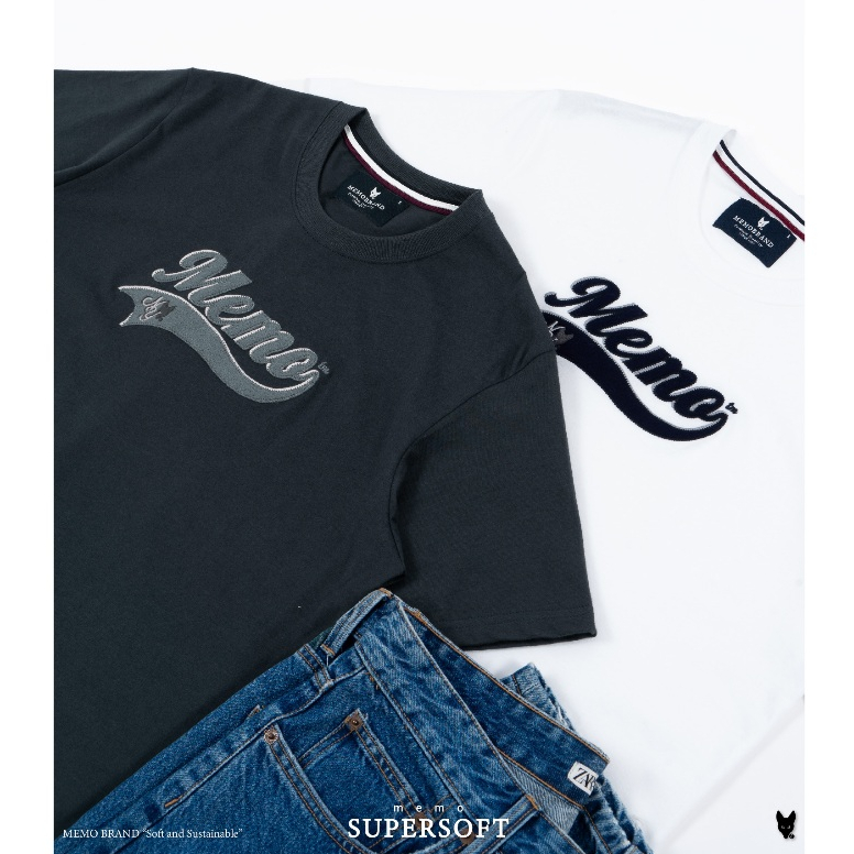 AEIOU เสื้อยืด Memo Supersoft Premium ลายปัก รุ่น Newyork Jersey สินค้าลิขสิทธิ์แท้