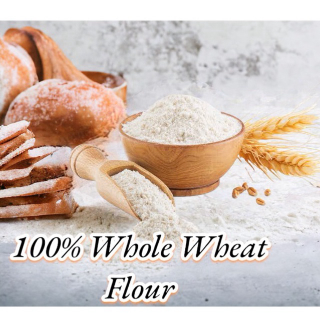 1kg แป้งโฮลวีทเนื้อละเอียด Whole Wheat Flour Atta 1 กก