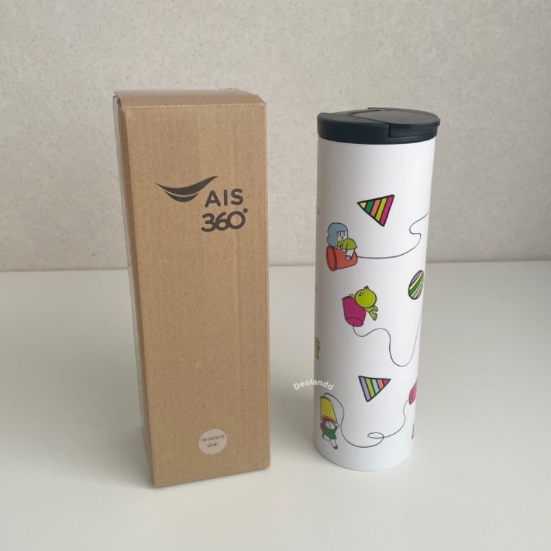 [ของใหม่พร้อมกล่อง] กระบอกน้ำ Tumbler มะม่วง x น้องอุ่นใจ AIS Limited Edition 💚