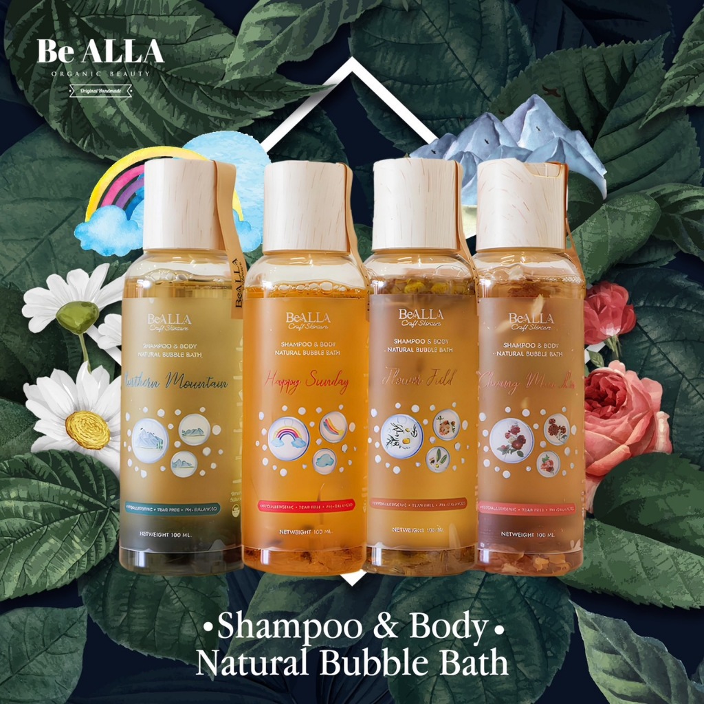 Shampoo & Body Natural Bubble Bath ผลิตภัณฑ์สบู่เหลวอาบน้ำและแชมพู ตัวหอม
