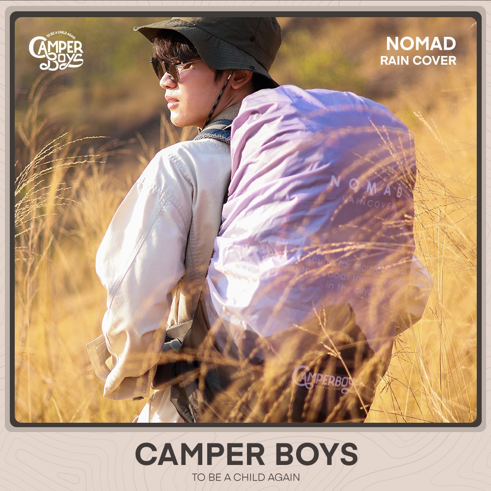 NOMAD RAIN COVER BY CAMPER BOYS ผ้าคลุมกระเป๋า ที่สายแบ็คแพคต้องมีติดตัว ดีไซน์ลวดลายธรรมชาติ