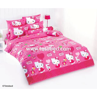 TOTO ผ้าปูที่นอนครบเซ็ต 3.5, 6 ฟุต (ไม่รวมผ้านวม) ❤️ลาย Hello Kitty ฮัลโหล คิตตี้ ลิขสิทธิ์แท้ TOTO 100%
