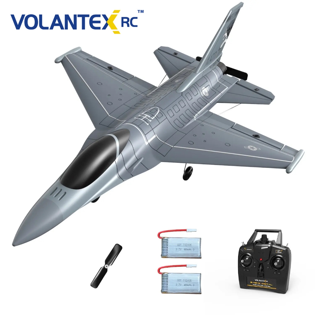 เครื่องบินพร้อมเล่น 4CH Volantex : F16 AP01VL761-10 เครื่องบินบังคับ มีไจโรในตัว บินง่าย มือใหม่เล่น