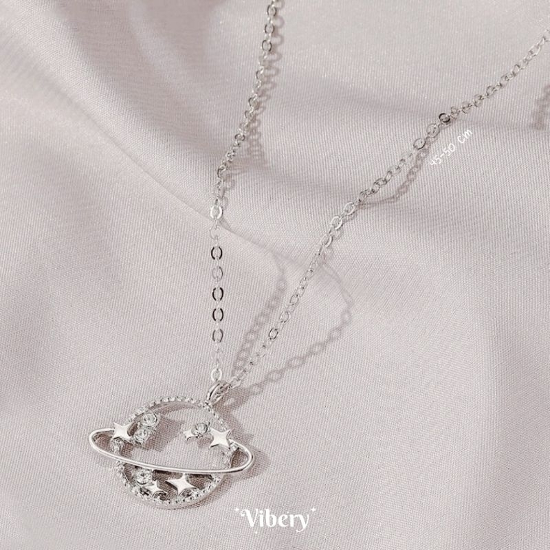 Vibery สร้อยคอจี้ดาวเสาร์