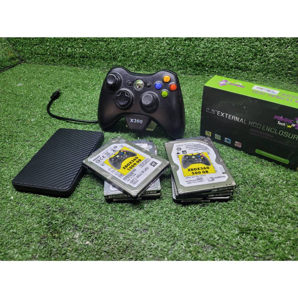 HDD XBOX360 แบบ USB  มีเกมเต็มลูก เลือกได้ เกมส์ KINECT ก็มี สำหรับเครื่องที่แปลง RGH เท่านั้น