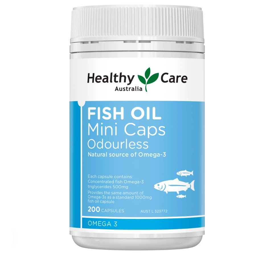 Healthy Care - Fish Oil Mini Caps Odourless - 200 Capsules