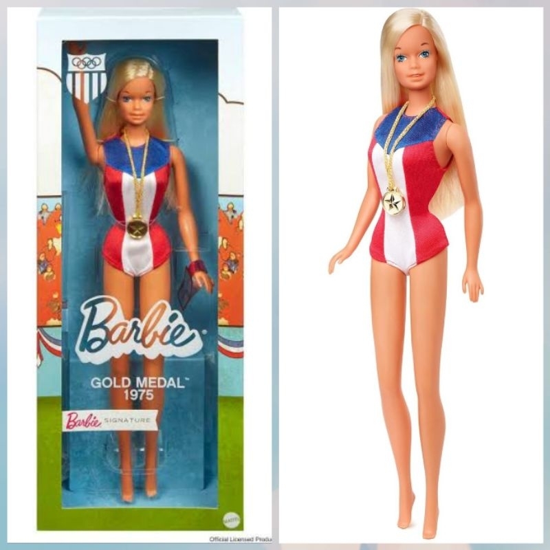 Barbie 1975 Gold Medal Doll Reproduction ขายตุ๊กตาบาร์บี้ รุ่น 1975 Gold Medal สินค้าพร้อมส่งครับ 🏅🎖
