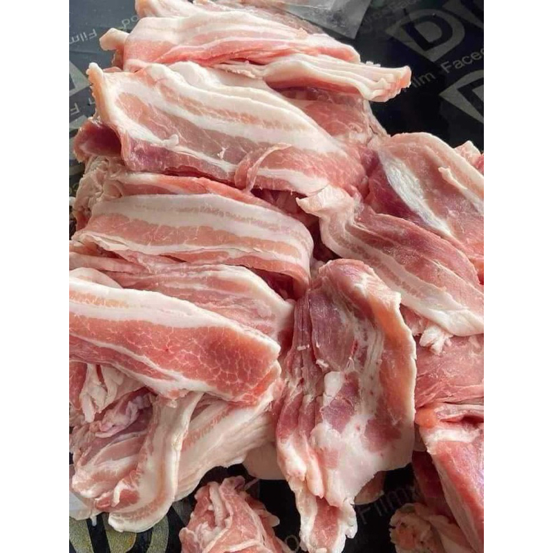 หมูสามชั้นสไลด์ สามชั้นสไลด์CP Betagro หมูกะทะชาบู 1กิโล