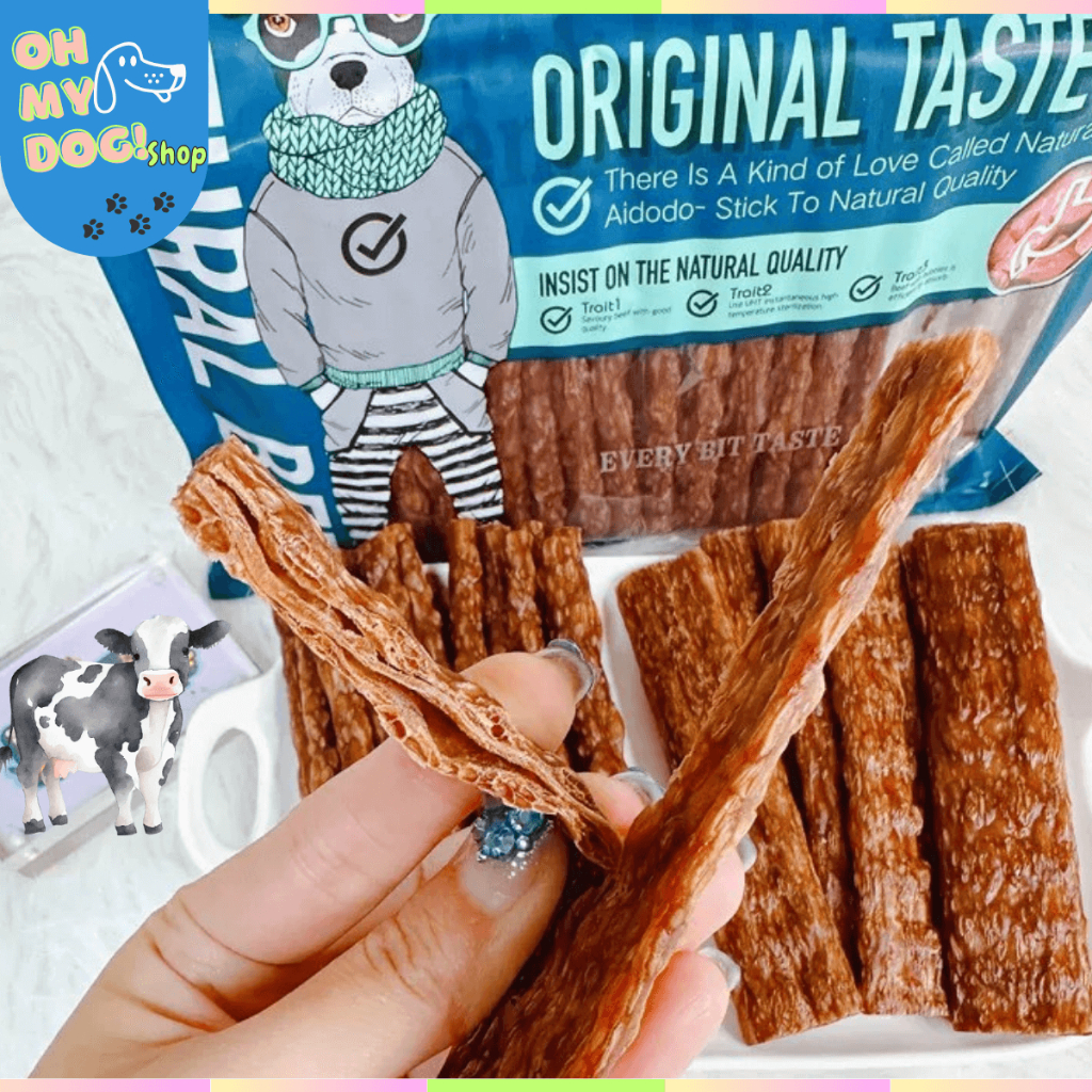 (พร้อมส่ง!!) ขนมสุนัข aidodo เนื้ออบแห้งสำหรับน้องหมา ขนาด100g และ 358g