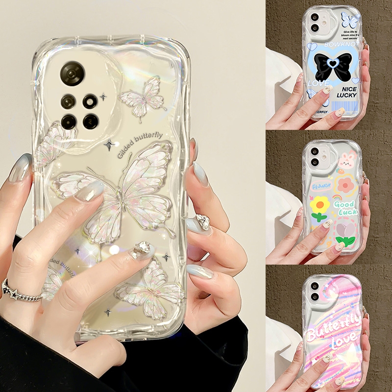 For เคส Redmi 13C 9a 10c 12C 9T A1+ A2+ Note11 Note12 4g Note8 Note10 Pro เสี่ยวมี่13T Pro C65 x3pro เคสโทรศัพท์ผีเสื้อ