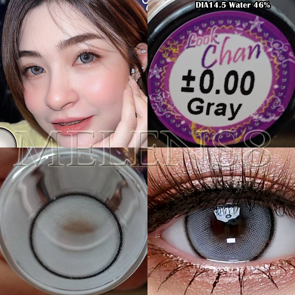 “มีค่าสายตา” ตาโต คอนแทคเลนส์ Look Chan (Wink) ตาโต สีชัดตัดขอบดำสายฝอ ค่าอมน้ำ 46 %
