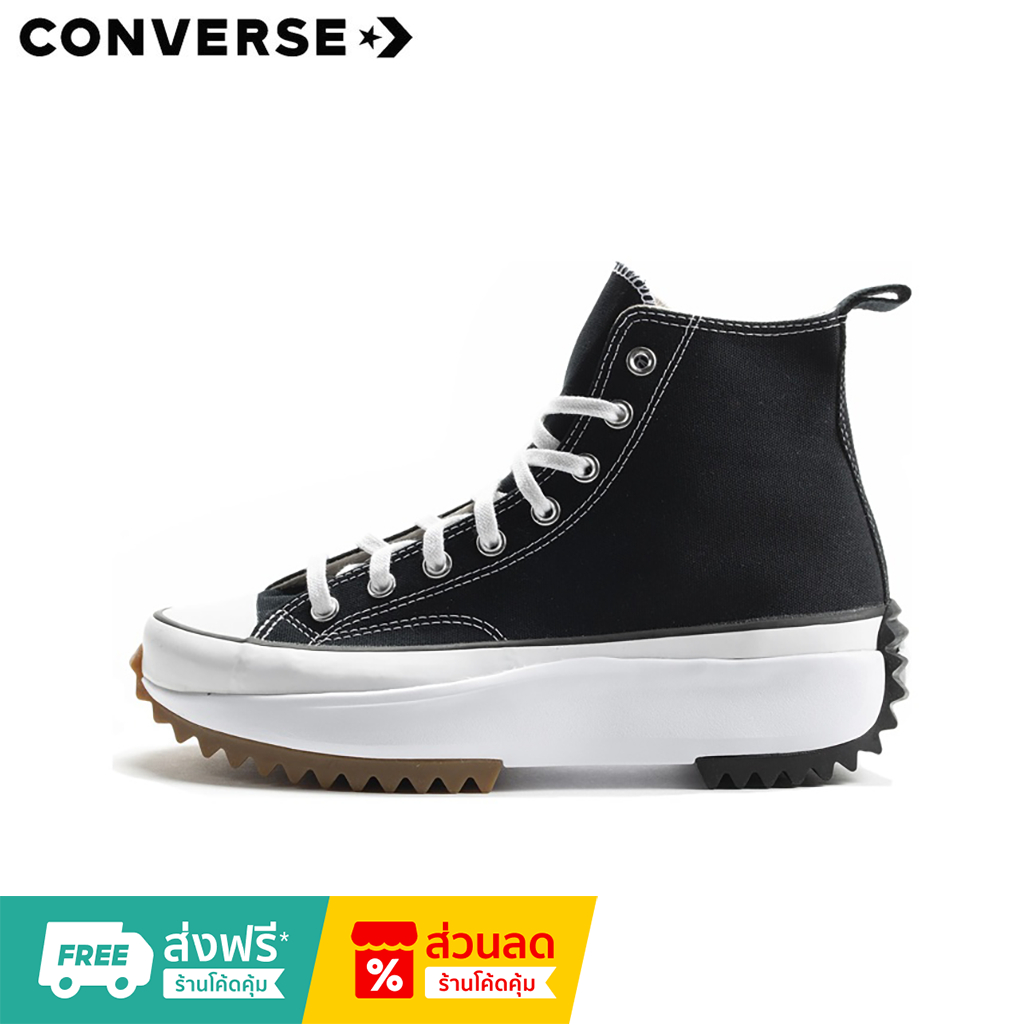 ของแท้ 💯 CONVERSE รองเท้าผ้าใบ รุ่น Converse Run Star Hike【จัดส่งฟรี 】ขาวดำ UNISEX