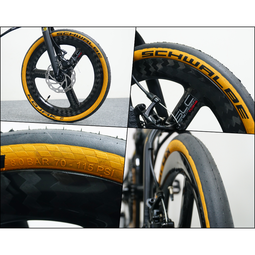 ยาง Schwalbe KOJAK 16"349 (32-349) ยางขอบพับ สำหรับ Mint Brompton Dahon จักรยานพับ รถพับ รถมินิ Mini