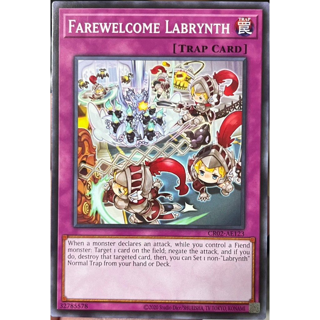 Yugioh Asia-Eng [CR02-AE123] Farewelcome Labrynth (Common) การ์ดยูกิแท้ถูกลิขสิทธิ์