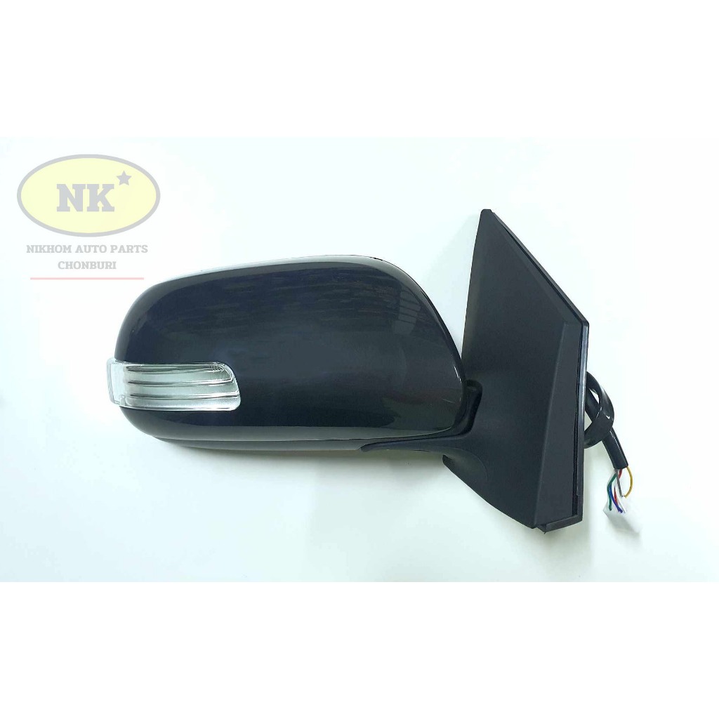 กระจกมองข้าง โตโยต้า อัลติส 08'-13' รุ่นปรับไฟฟ้า มีไฟเลี้ยว สายไฟ 7สาย (สีดำ) / Toyota Altis 08'-13' (ราคาต่อข้าง)