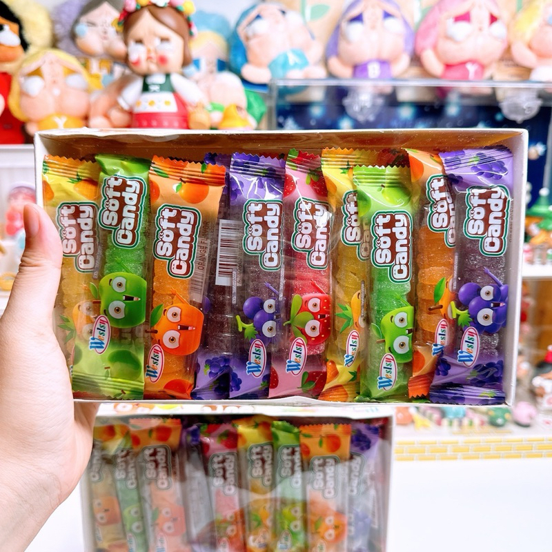 กัมมี่เยลลี่รสผลไม้รวม 5 รส เคลือบน้ำตาล (1 เเพค 30 ชิ้น)