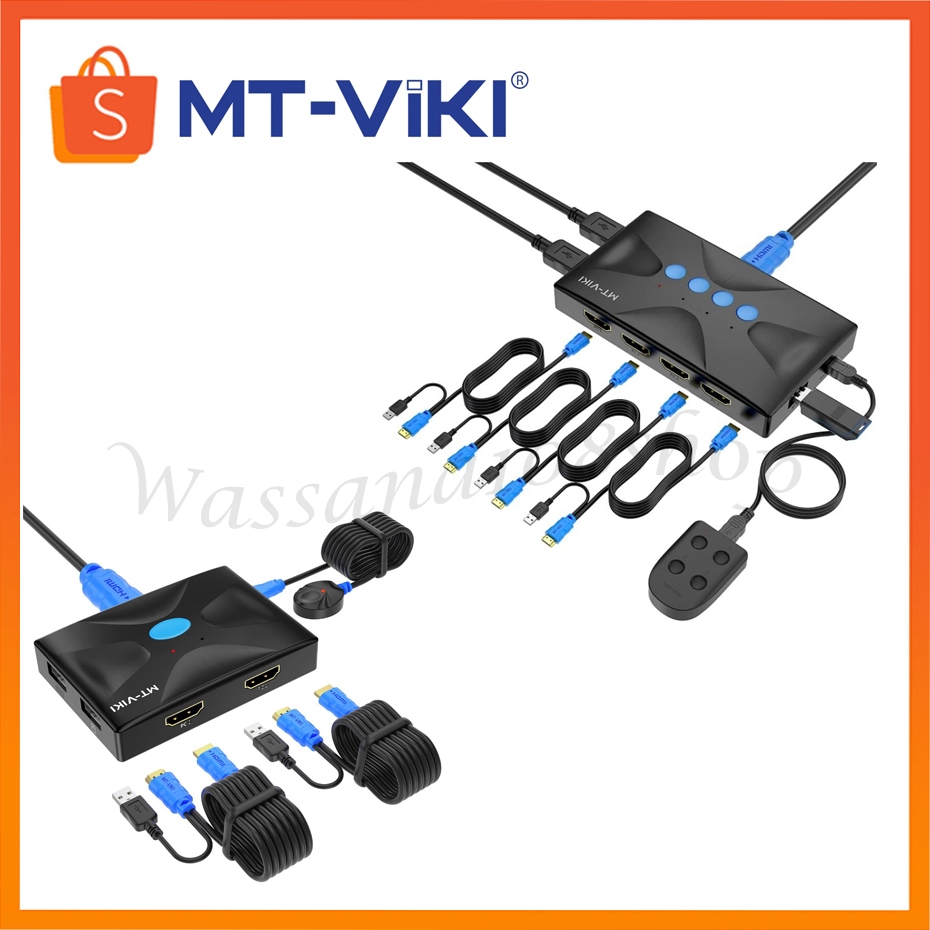KVM Switch 2-4 Port, MT-VIKI HDMI KVM Switch for 4 และHDMI KVM Switch 2 Port, MT-VIKI 4K@30Hz