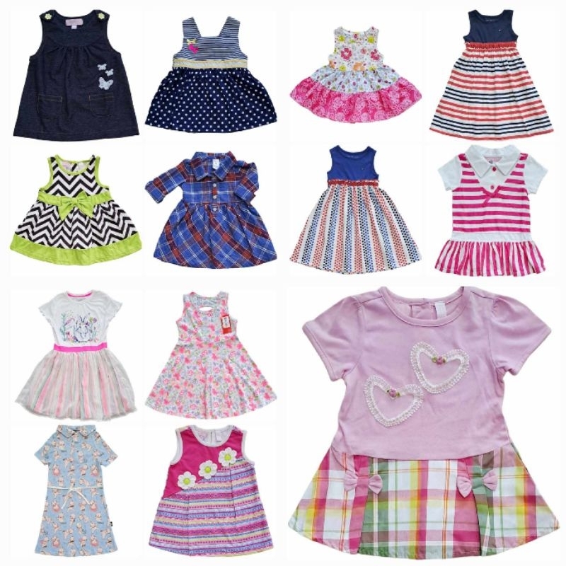 ชุดเดรสเด็กผู้หญิง รวมแบรนด์ Carter's, Kids Headquarters, Kidgets, Tommy มือ 1 (แรกเกิด ถึง 12 ขวบ)