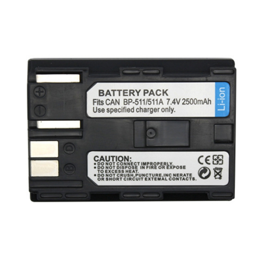 2500มิลลิแอมป์ชั่วโมง BP511 30D BP-511A กล้องแบตเตอรี่ LED ชาร์จสำหรับ Canon EOS 40D 300D D60 G2 50D