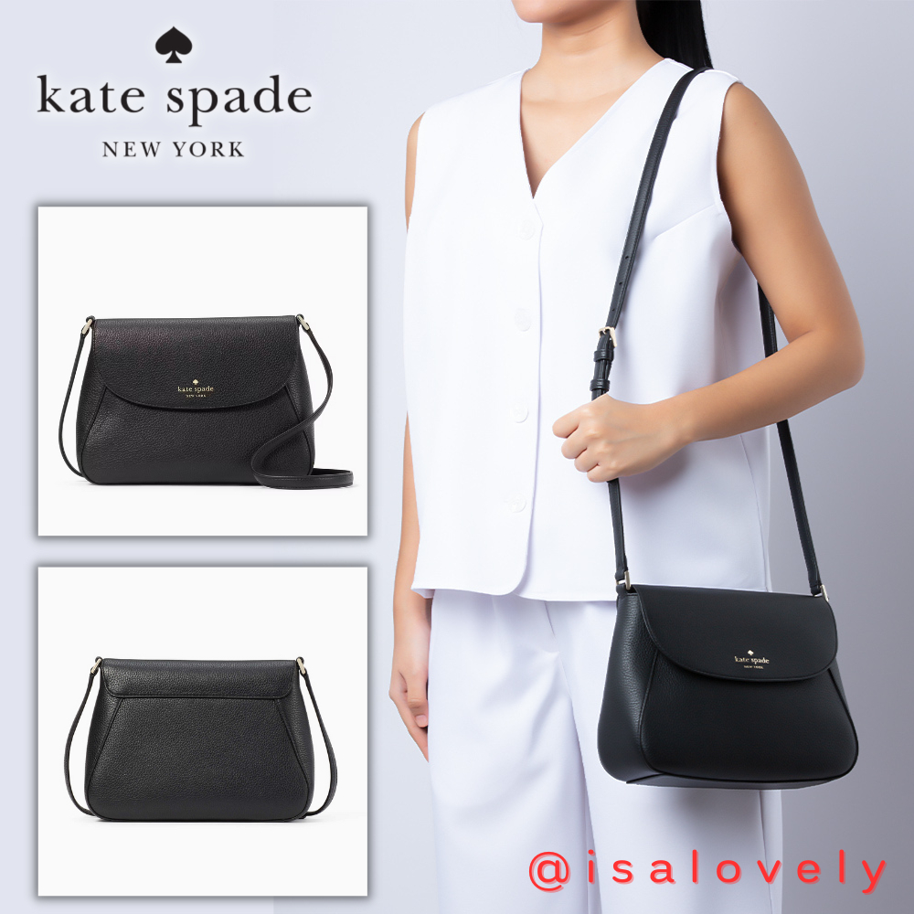 📌Isa Lovely Shop📌  Kate Spade KC465 MONICA FLAP CROSSBODY Black