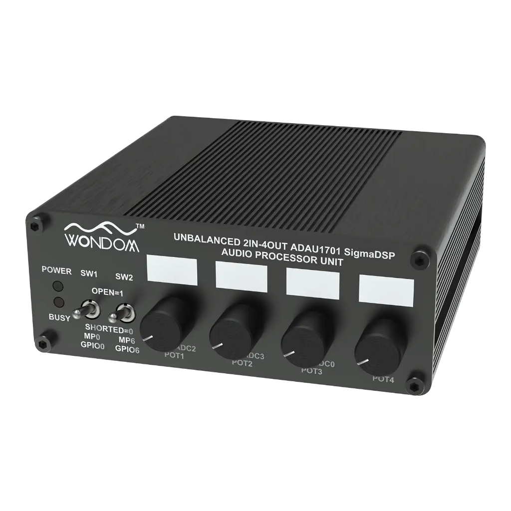 Wondom Dsp, Unbalanced 2-In, 4-Out ADAU1701 DSP Preamp 2-Way Digital Crossover