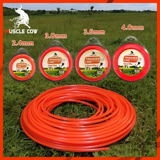 Muscle Cow สายเอ็นตัดหญ้า วงกลม 15 เมตร ขนาด 2มิล 2.4มิล 3 มิล 3.5 มิล 4 มิล(เอ็นหนาและเหนียว)เอ็นตัดหญ้า จานเอ็นตัดห