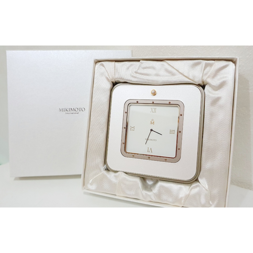 MIKIMOTO Clock With Pearl NEW 新品 นาฬิกาตั้งโต๊ะ
