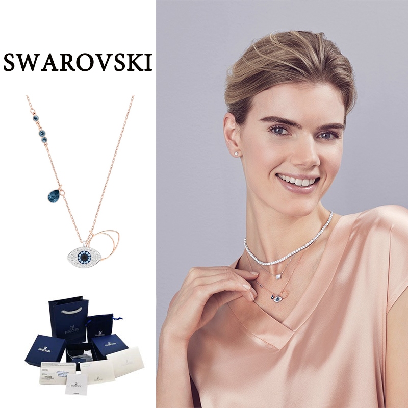ของแท้ 100% Swarovski สร้อยข้อมือ/สร้อยคอ Swarovski แท้ สวารอฟสกี้ Symbolic Blue eyes สร้อยคอคริสตัล