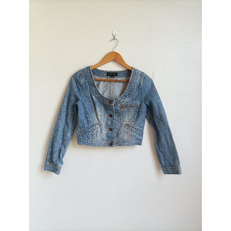 Jill Stuart Denim Jeans Jacket Made In Japan Size S