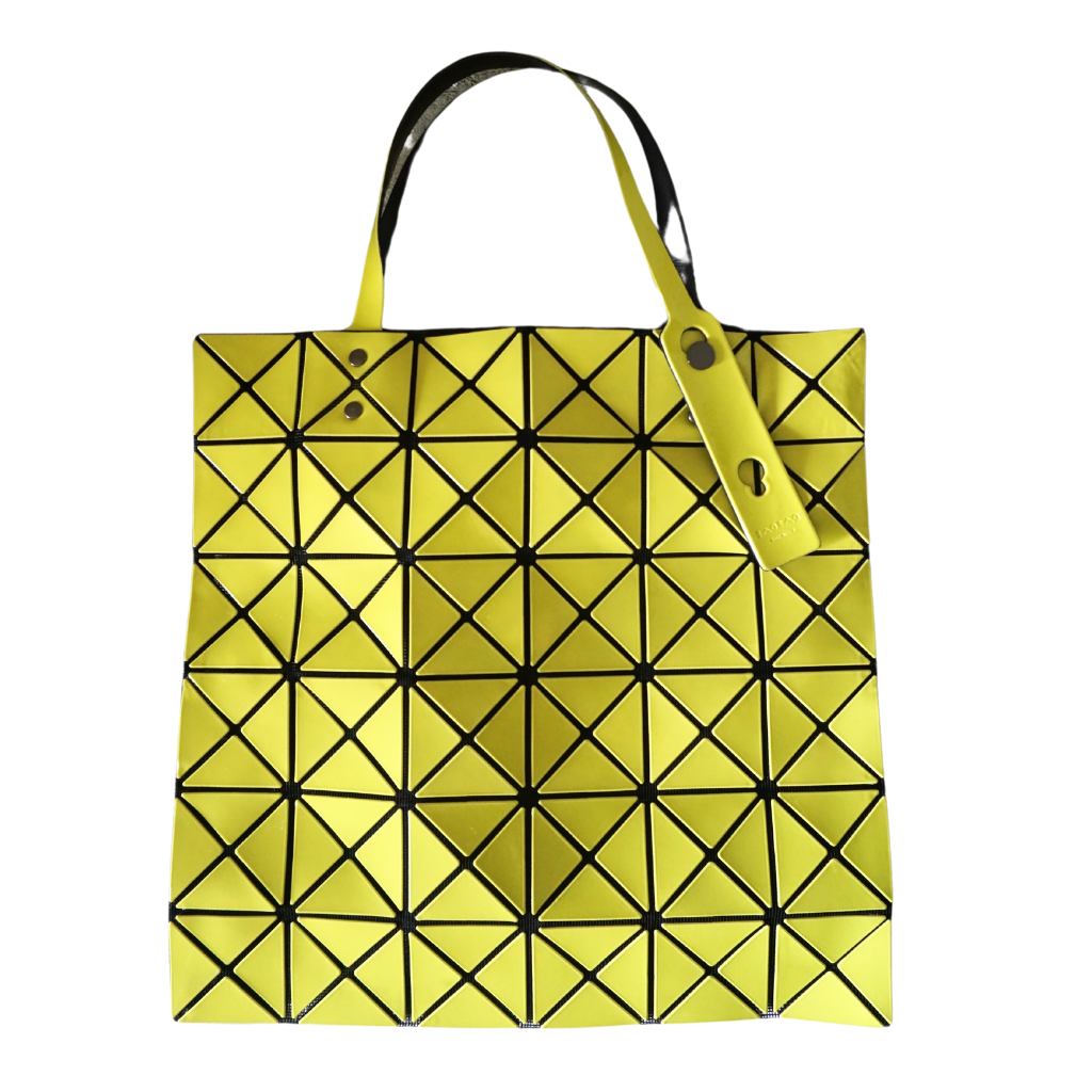 (Used) BAO BAO ISSEY MIYAKE LUCENT Tote (6*6) (Yellow)